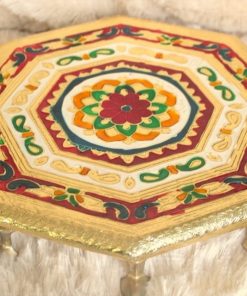 Meenakari work bajot / Pooja Chowki - extra large (12inch)