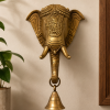 Lord Ganesha brass wall hanging with bell