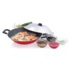 Premier Non Stick Chinese Wok with Stainless Steel Lid and Grill/ 36 CM