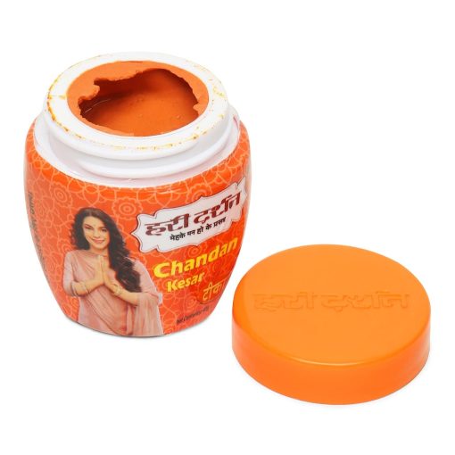 Pure Sandalwood Chandan Kesar Tikka Orange Paste For Pooja and Hawan - 40g Pure Sandalwood Chandan Kesar Tikka Orange Paste For Pooja and Hawan - 40g