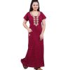 Women's Cotton Maxi Nighty Night Gown Magenta
