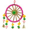 Tied Ribbons Decorative Wall Door Hanging Latkan Toran With Bells (30 x 13 CM) For Main Door Entrance Pooja Room Rajastani Traditionjal Decorative Decoration Items For Home Decor- Multicolour Tied Ribbons Decorative Wall Door Hanging Latkan Toran With Bells (30 x 13 CM) For Main Door Entrance Pooja Room Rajastani Traditionjal Decorative Decoration Items For Home Decor- Multicolour
