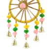 Tied Ribbons Decorative Wall Door Hanging Latkan Toran With Bells (30 x 13 CM) For Main Door Entrance Pooja Room Rajastani Traditionjal Decorative Decoration Items For Home Decor- Multicolour Tied Ribbons Decorative Wall Door Hanging Latkan Toran With Bells (30 x 13 CM) For Main Door Entrance Pooja Room Rajastani Traditionjal Decorative Decoration Items For Home Decor- Multicolour