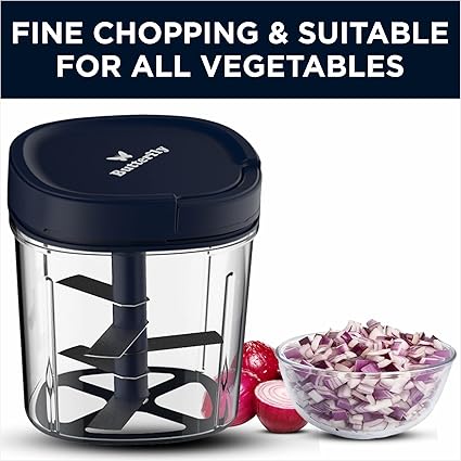 Pigeon New Handy Food Chopper, Onion Chopper With 3 Blades, Green