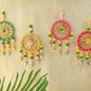 Tied Ribbons Decorative Wall Door Hanging Latkan Toran With Bells (30 x 13 CM) For Main Door Entrance Pooja Room Rajastani Traditionjal Decorative Decoration Items For Home Decor- Multicolour Tied Ribbons Decorative Wall Door Hanging Latkan Toran With Bells (30 x 13 CM) For Main Door Entrance Pooja Room Rajastani Traditionjal Decorative Decoration Items For Home Decor- Multicolour