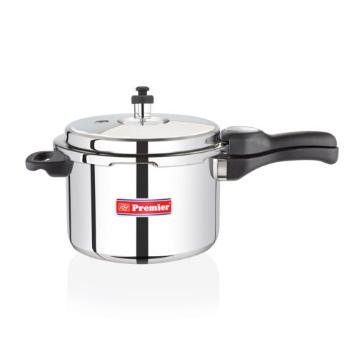 Premier Comfort Stainless Steel 1.5 L Sandwich Bottom Pressure Cooker for Induction & LPG Stoves Premier Comfort Stainless Steel 10 L Sandwich Botttom Pressure Cooker with Induction