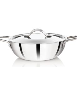 Premier 3-ply Clad Stainless Steel Kadai / 28 CM