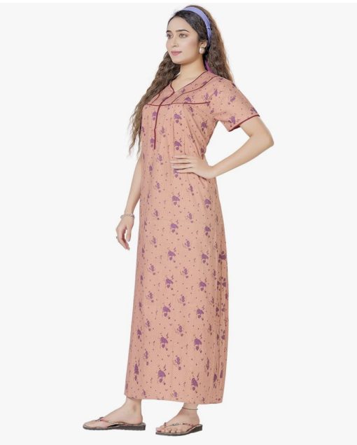 Women's Cotton All Over Print Free Size Maxi Nighty – Assorted – ChennaiStore product image