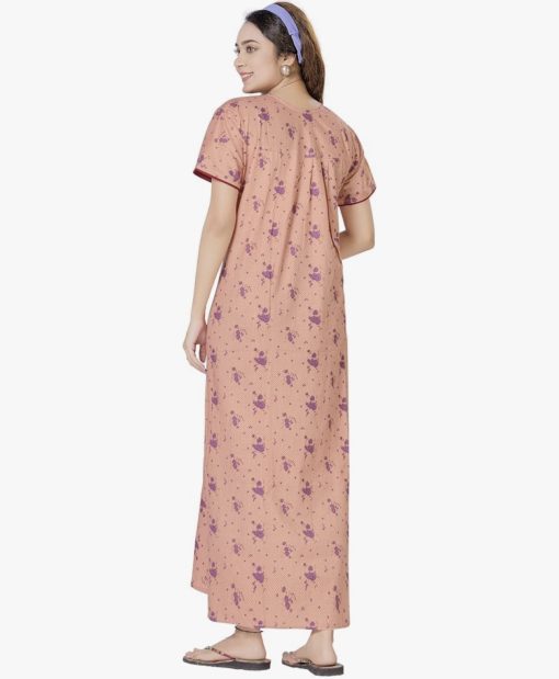 Women's Cotton All Over Print Free Size Maxi Nighty – Assorted – ChennaiStore product image