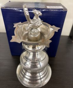 German silver peacock Kuthuvilakku Diya