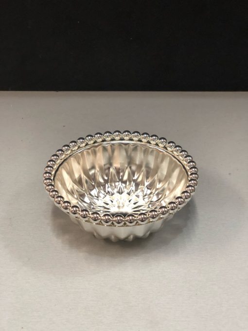 Beautiful German Silver Bowl with little german silver pearls on top