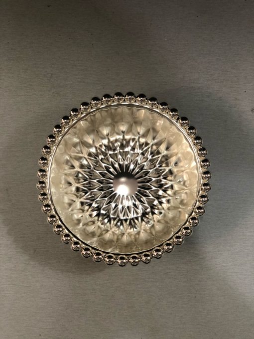 Beautiful German Silver Bowl with little german silver pearls on top