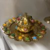 Beautiful brass Kum Kum Box with Multi colour beat designed / Return Gifts Brass Kumkum box with multicolour bead design