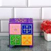 Hand Painted 4 - Storage Box for storing small Item's - Dry Fruit Storage - Small First Storage Box - drawer assorted colour - 5.4 x 3.5 x 6 Inch