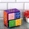Hand Painted 4 - Storage Box for storing small Item's - Dry Fruit Storage - Small First Storage Box - drawer assorted colour - 5.4 x 3.5 x 6 Inch