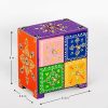 Hand Painted 4 - Storage Box for storing small Item's - Dry Fruit Storage - Small First Storage Box - drawer assorted colour - 5.4 x 3.5 x 6 Inch