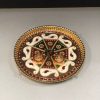 Yellow colour Peacock design Fiber Plastic Kum Kum tray / Return Gifts