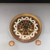 Gold and red colour Swastik design Fiber Plastic Kum Kum tray / Return Gifts Yellow colour Peacock design Fiber Plastic Kum Kum tray / Return Gifts