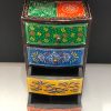 Hand Painted 4 - Storage Box for storing small Item's - Dry Fruit Storage - Small First Storage Box - drawer assorted colour