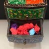 Hand Painted 4 - Storage Box for storing small Item's - Dry Fruit Storage - Small First Storage Box - drawer assorted colour