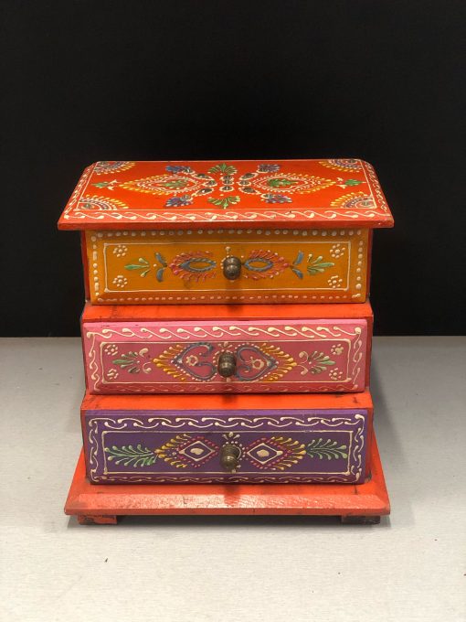 Hand Painted 3 - Storage Box for storing small Item's - Dry Fruit Storage - Small First Storage Box - drawer assorted colour Hand Painted 3 - Storage Box for storing small Item's - Dry Fruit Storage - Small First Storage Box - drawer assorted colour