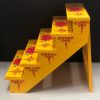 Wood rangoli design 5 dteps foldable Golu Padi stand - Yellow