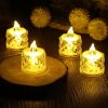 Acrylic Crystal LED Flameless Tea Light Candle – Assorted Colours Crystal Candles LED Light Transparent Flameless Battery Power Night Lamp Wedding Party Atmosphere Decor Lighting Lamp
