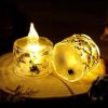 Acrylic Crystal LED Flameless Tea Light Candle – Assorted Colours Crystal Candles LED Light Transparent Flameless Battery Power Night Lamp Wedding Party Atmosphere Decor Lighting Lamp