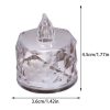 Acrylic Crystal LED Flameless Tea Light Candle – Assorted Colours Crystal Candles LED Light Transparent Flameless Battery Power Night Lamp Wedding Party Atmosphere Decor Lighting Lamp