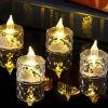 Acrylic Crystal LED Flameless Tea Light Candle – Assorted Colours Crystal Candles LED Light Transparent Flameless Battery Power Night Lamp Wedding Party Atmosphere Decor Lighting Lamp
