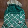 Brass multi purpose bowl with potli bag / Return Gifts Meenakari Fiber Plastic Rectangle Shaped Kumkum And Haldi Holder