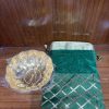 Brass multi purpose bowl with potli bag / Return Gifts Meenakari Fiber Plastic Rectangle Shaped Kumkum And Haldi Holder