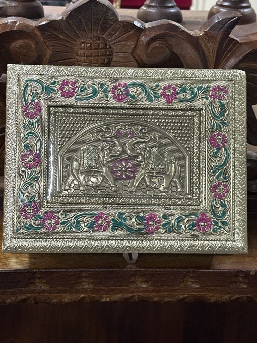 German Oxidised square Jewellery box/ Gift Box / Dry Fruit Box German Oxidised Dry Fruit Box 9 X 9 inch