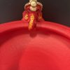 Red Clay Terocotta Handpainted Decorated Uruli with Ganesha