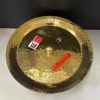 Brass Heavy Base Tin Coated Hammered Handi / Tope / Cooking Vessel & Brass Lid No 7 (36 Cm)