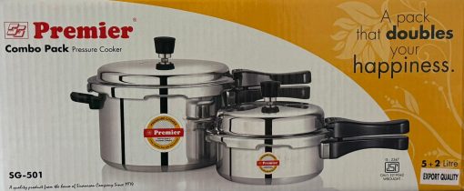 Premier Hindalco Aluminium Pressure Cooker Combo Pack (5+2 L) Premier Hindalco Aluminium Pressure Cooker Combo Pack (5+2 L)