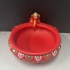 Red Clay Terocotta Handpainted Decorated Uruli with Ganesha