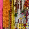 Artificial Yellow Small Marigold Flowers Garland - Pack of 1 Artificial Red And Orange Marigold Flowers Garland - Pack of 1