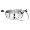 Premier Elute 3-Ply Kadai/ Stainless steel Curry Pot with Glass Lid (22 Cm) Premier Elute 3-Ply Kadai/ Stainless steel Curry Pot with Glass Lid (22 Cm)