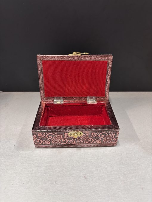 : Small Gold German Oxidised Jewellery box/ Gift Box / Dry Fruit Box 6x4 inches File name: img_048