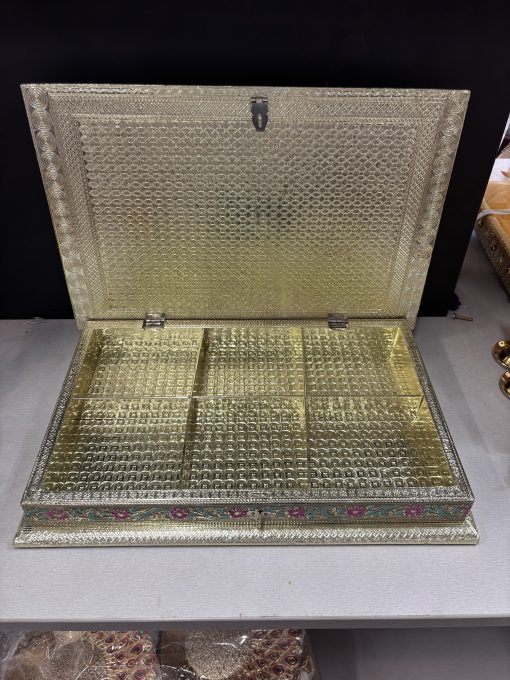 Rectangle Multicolour German Oxidised Jewellery box/ Gift Box / Dry Fruit Box 15c10 inches