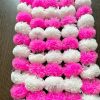 Artificial pink and white Marigold Flowers Garland For Decoration Artificial pink and white Marigold Flowers Garland For Decoration