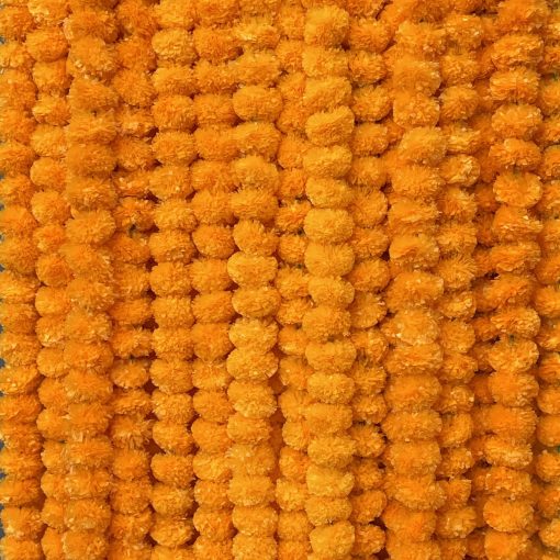 Artificial Light Orange Marigold Flowers Garland - Pack of 1 Artificial Light Orange Marigold Flowers Garland - Pack of 1