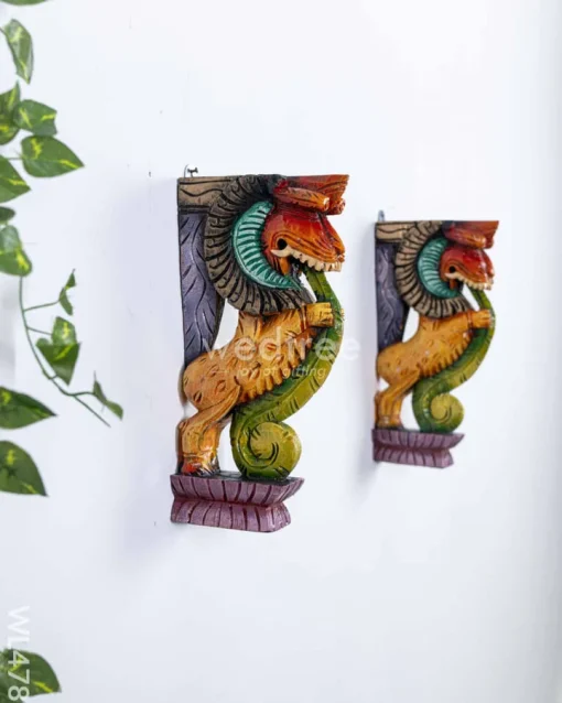 Wooden Carved Horse Bracket - 12 Inch - Pack of 1
