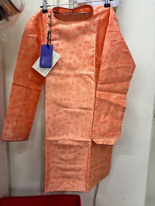 : Boys Festive Sherwani/Kurta And Pyjama Set Orange and Maroon