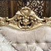 Handmade Royal Antique Golden Finish Carved Sofa (3 Seater) Dasara inlay work Rosewood rectangle dinning table - Six seater with chairs
