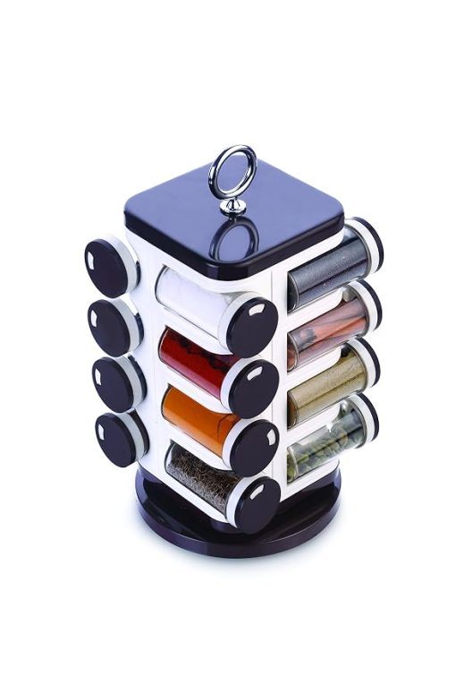 12 Piece Tiered Masala Spice Container Rack Set 12 piece tiered masala spice container rack set for kitchen countertop
