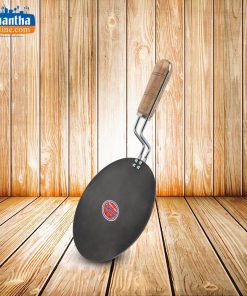 Iron tawa with wire wooden handle 10 inch