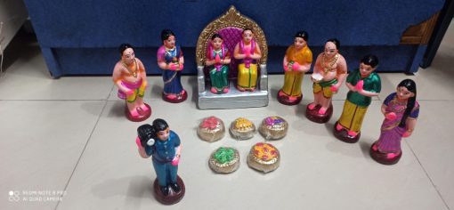 60th Wedding Ceremony Clay Golu Doll Set 60th Wedding Shashtiapthapoorthi clay Golu doll set for Navaratri Kolu