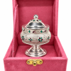 Decorative german Silver Kumkum Container with Velvet Gift Box Decorative German silver Kumkum container with velvet gift box